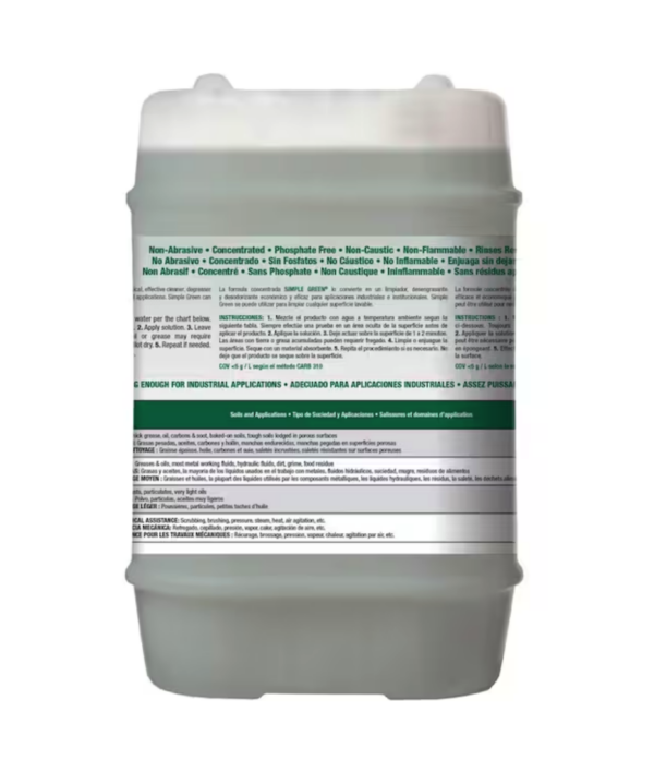 Desengrasante y Limpiador Multiuso Simple Green Original - Bidon 18.9 Lt (5 Gal) - Imagen 2