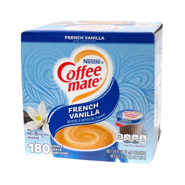 Crema Para Cafe Sabor Vainilla 3/8 Oz, 11ml (180 Pz) - Coffe-Mate