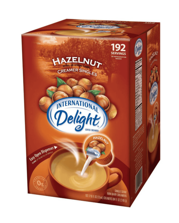 Crema Para Cafe Sabor Avellana 7/16 Oz, 13ml (192 Pzs) - Int. Delight