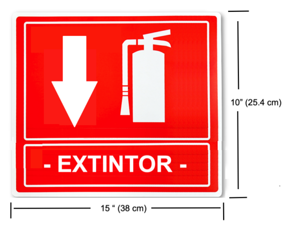 Impresion en Vinil Con Laminado, 15” x 10” ("EXTINTOR")