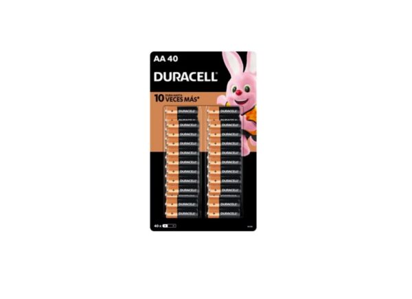 Baterias Alcalinas AA, Paq-40 Pz - Duracell