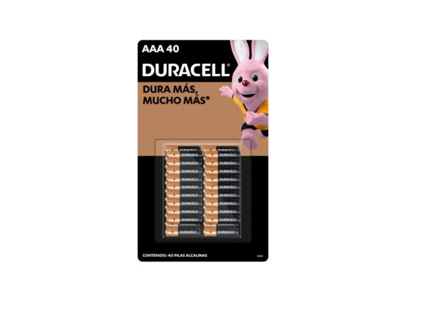 Baterias Alcalinas AAA, Paq-40 Pz - Duracell