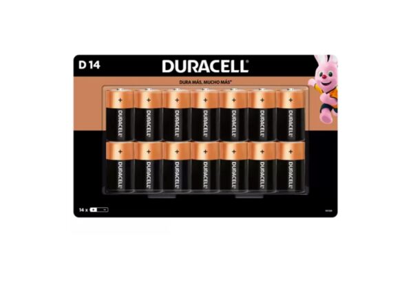 Baterias Alcalinas D, Paq-14 Piezas - Duracell
