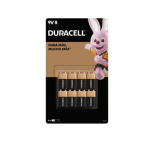 Baterias Cuadrada 9V, Paq-8 Pz - Duracell
