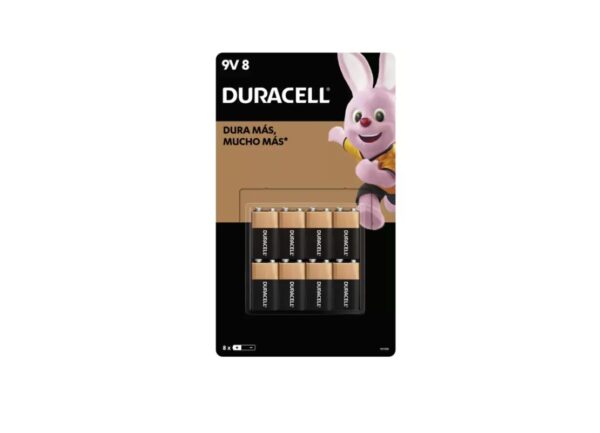 Baterias Cuadrada 9V, Paq-8 Pz - Duracell