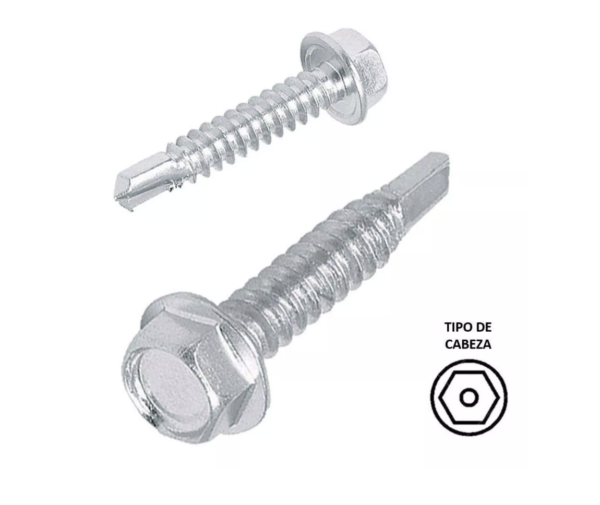 Tornillos Pija Hex Punta Broca #14 x 1 1/2" (Bolsa 50 pz) - Fierro