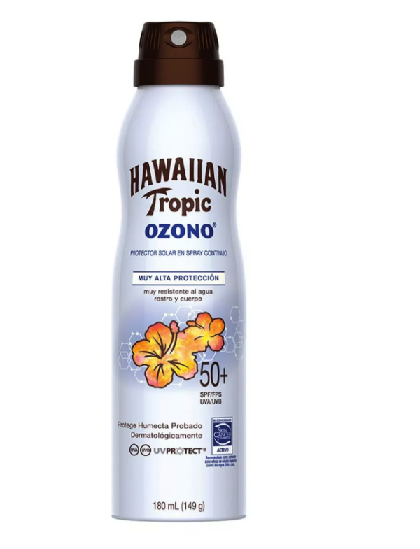 Protector Solar Hawaiian Tropic Ozono FPS 50+ Ozono en Aerosol 180 ml