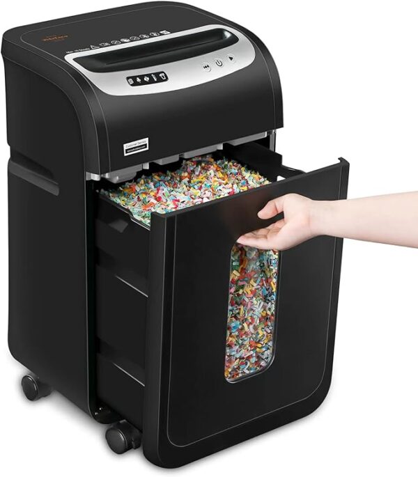 Trituradora de Papel Resistente con 60 Min de Funcionamiento, Microcorte de 18 Hojas, 7.9 Gal - Vidateco