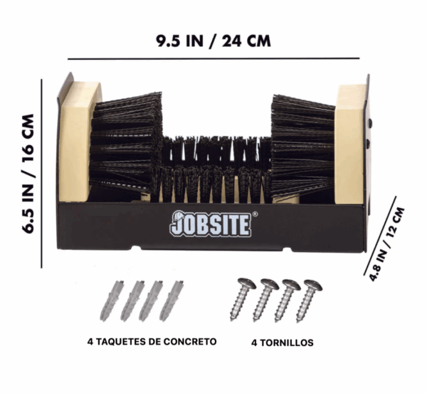 Limpiador de Zapatos Industrial, Cepillo Raspador - Marca Jobsite - Imagen 2