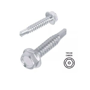 Tornillos Hex Punta Broca Hex Autoperforante #10, 3/16" x 2" - Pija