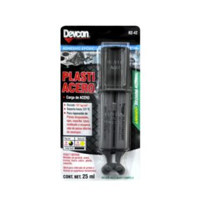 Adhesivo Epoxico Para Metal, Carga de Acero, Jeringa 25ml, Negro, Secado 45 min  - Devon