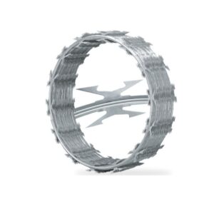Alambre Púa Concertina, Alta Seguridad, 45 Cm Diámetro, 24 Cm Separacion, Largo 8 Mt.