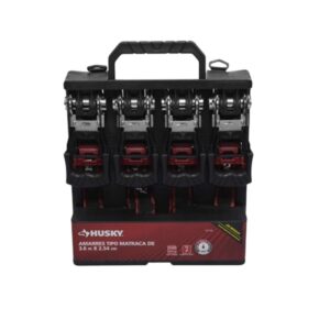 Amarres Tipo Matraca de 3.6 m x 2.5 cm 4 Piezas - Husky