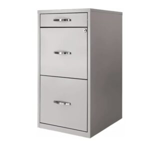 Archivero  2 Gabinetes 1 cajón papelero Metálico, 46.5 cm Prof. X 35.5 cm An. X 71 cm Alt. Con Llave Color Gris - Gutstark
