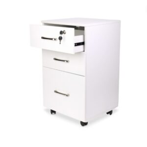 Archivero 3 Gavetas, 40 x 38 x 68 cm, Melamina, Blanco