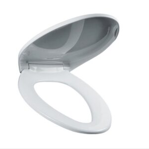 Asiento Para Baño Cierre Lento Alargado Blanco Plástico, 47.5 x 35 x 5.8 cm - Bemis Premium