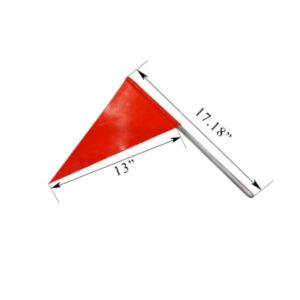 Banderín de Señalización 33 X 43 CM, flexible, Vástago Metálico 1/2" x 43 cm - Durothane