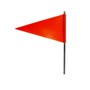 Banderín Naranja Flexible para Tractocamión (22 x 41 cm) Varilla de 1/2"