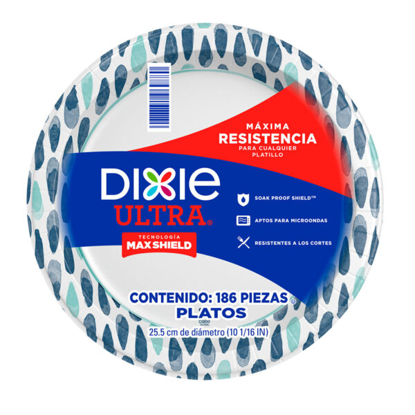 Platos de Papel 186 Pz de 25.5 cm - Dixie Ultra