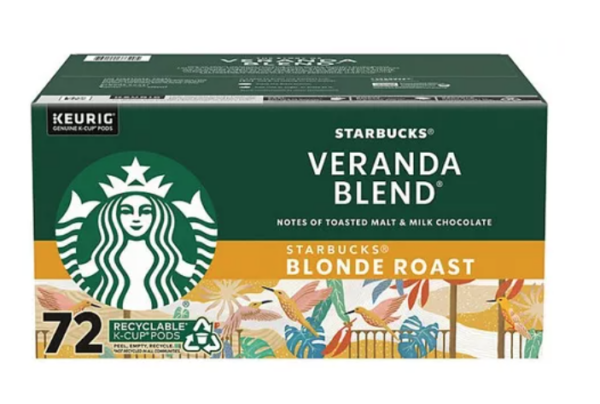 Café Veranda Mezcla Rubia Tostada K-Cup, 72 Pzas - Starbucks