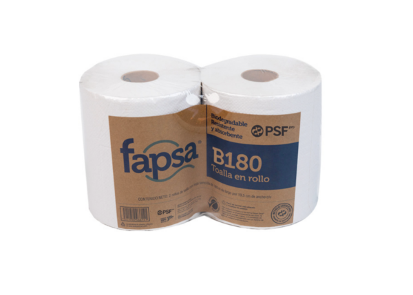 Toalla de Papel En Rollo, Blanco, 2 pz - Fapsa Pro