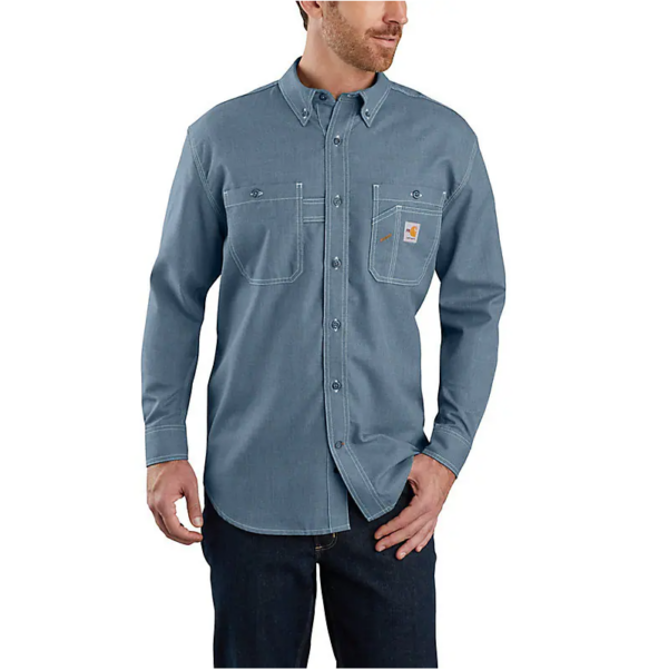 Camisa ligera de manga larga con botones en el frente, holgada y resistente al fuego, Carhartt Force