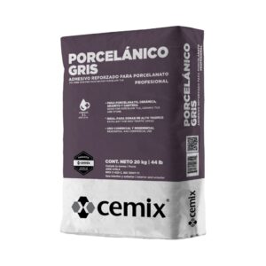 Adhesivo Porcelanato Gris, 20 Kg - Cemix